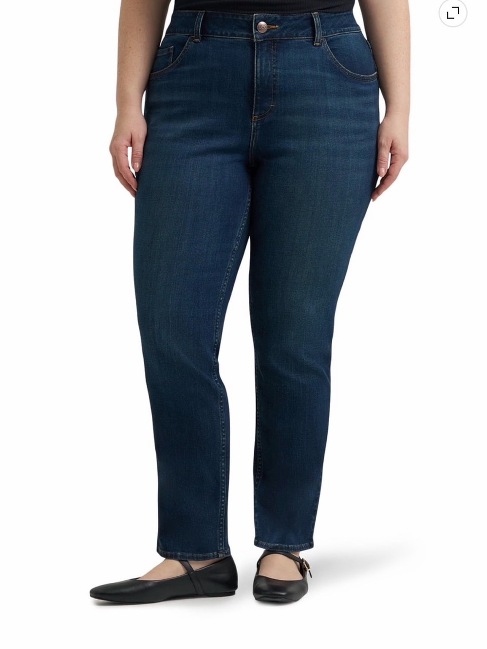 Lee Dark Blue Straight-Leg Women's Jeans
